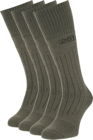 281Z Military Winter Cushioned Mid-Calf Wool Boot Socks - Tactical Trekking Hiking Outdoor Hunting (Olive Drab)