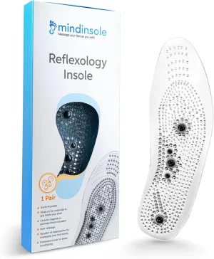 Acupressure Magnetic Massage Foot Therapy Reflexology Pain Relief Shoe Insoles 1 Pair Washable One Size Fits All Men and Women