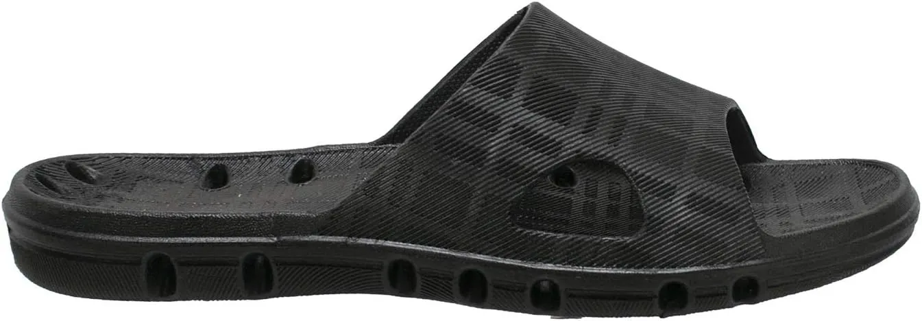 Ad Tec Women’s PVC Slide Sandal Shower Drainage Holes Comfortable, Non-Slip and Quick Dry, Casual Indoor/Outdoor Slippers