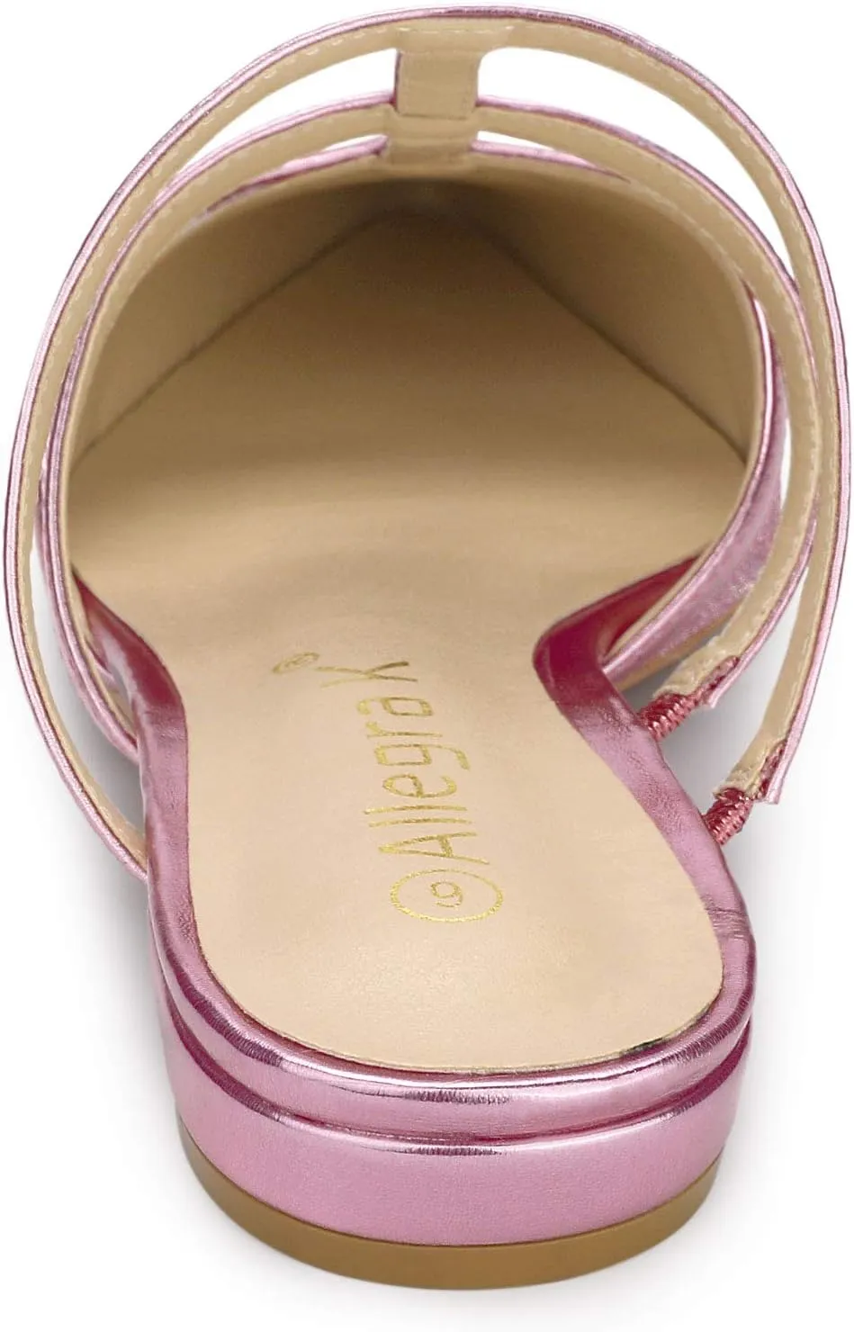 Allegra K Women's Glitter Pointed Toe Flat Mules