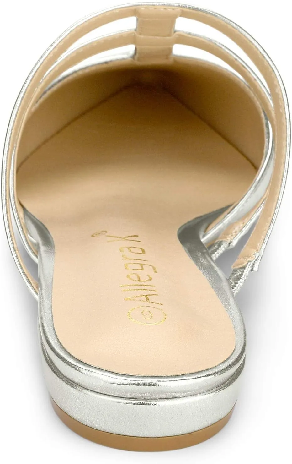 Allegra K Women's Glitter Pointed Toe Flat Mules