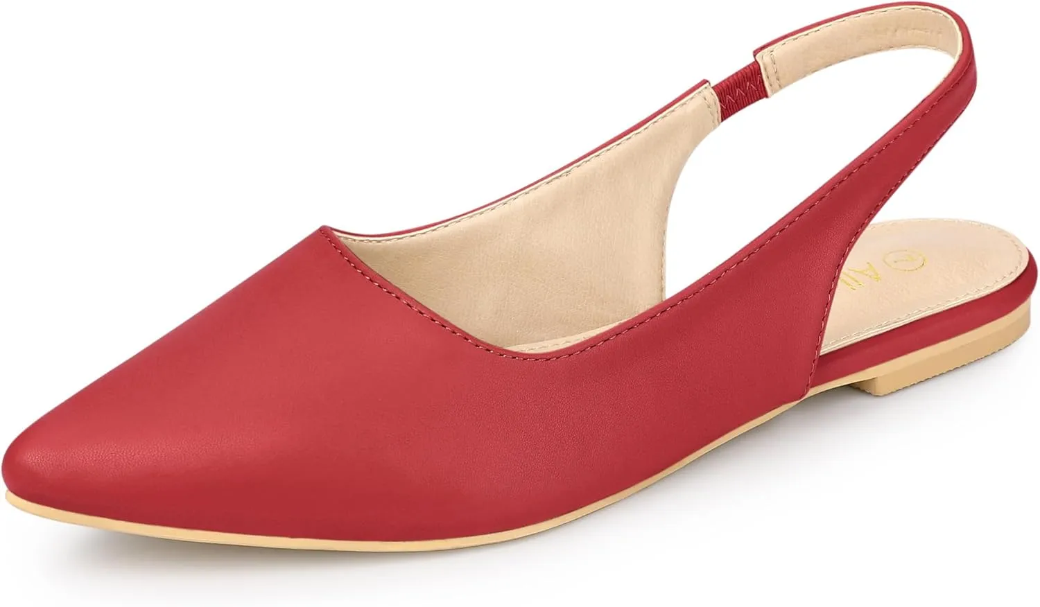 Allegra K Women's Pointed Toe Pumps Slingback Flat Pumps