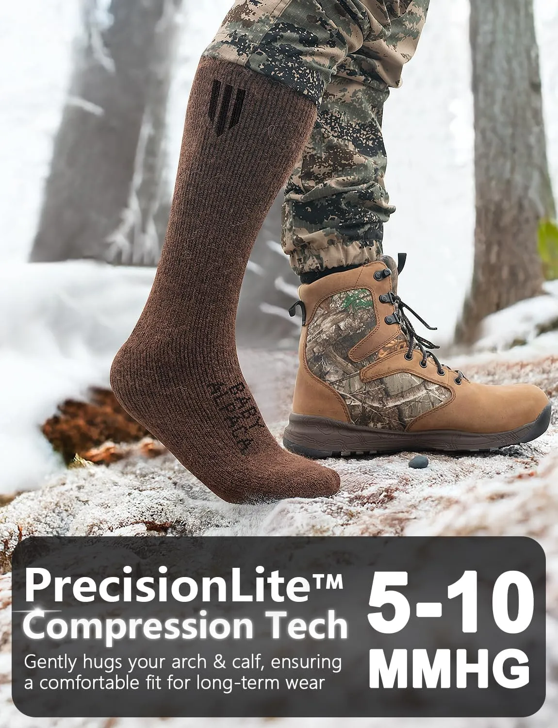 Alpaca Wool Heavyweight Thermal Boot Socks Winter Hunting Hiking Working Cold Weather Cushioned
