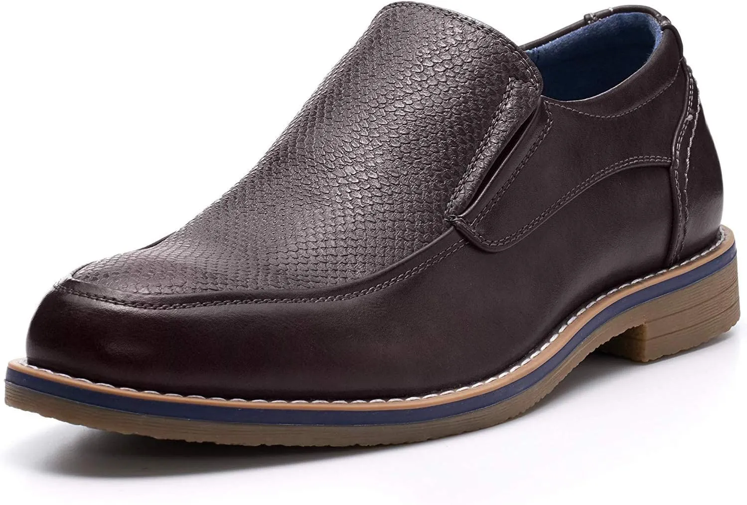 Alpine Swiss Carter Mens Slip On Loafers Snakeskin Dress Shoes