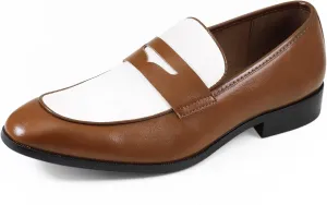 Amali Levi Two Tone Penny Loafer Slip-On Shoes for Men