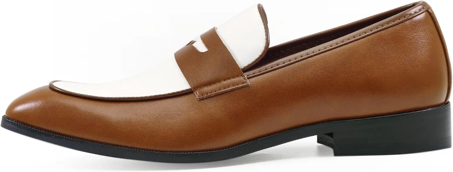 Amali Levi Two Tone Penny Loafer Slip-On Shoes for Men