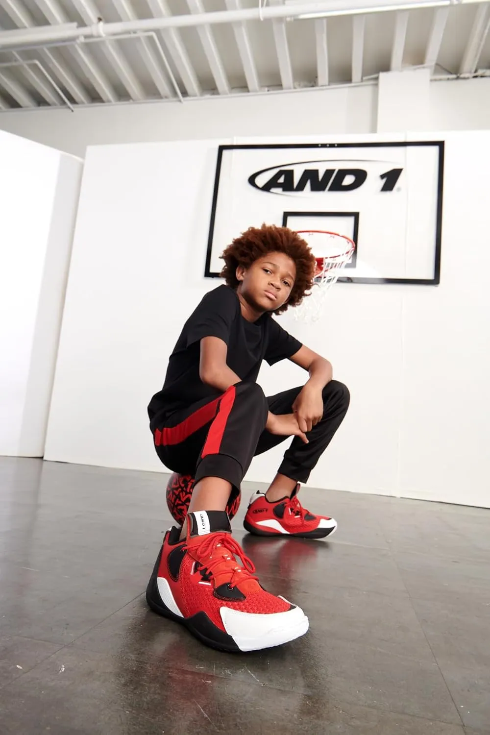 AND1 Girls & Boys Basketball Shoes Kids, Boys High Top Sneakers, Youth Size 1 to 7 Kids Basketball Shoes Boys