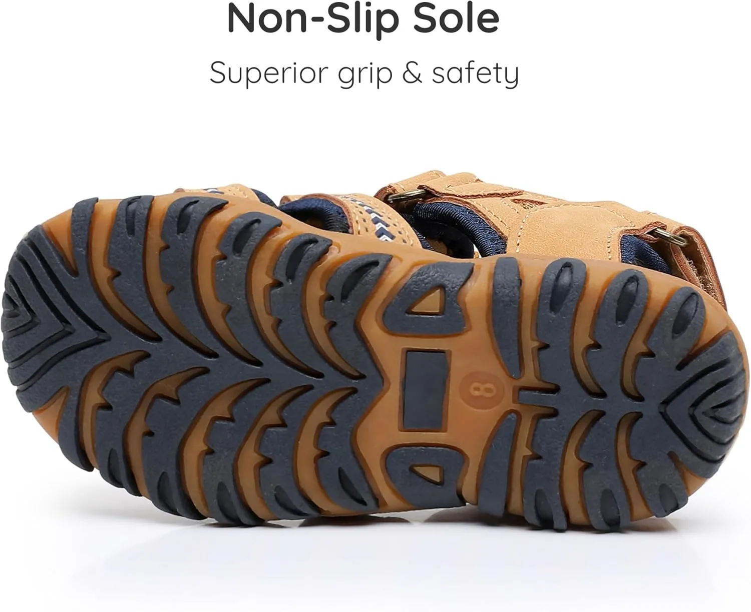 Apakowa Kid's Boy's Girl's Soft Sole Close Toe Sport Beach Sandals (Toddler/Little Kid)