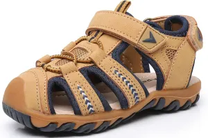 Apakowa Kid's Boy's Girl's Soft Sole Close Toe Sport Beach Sandals (Toddler/Little Kid)