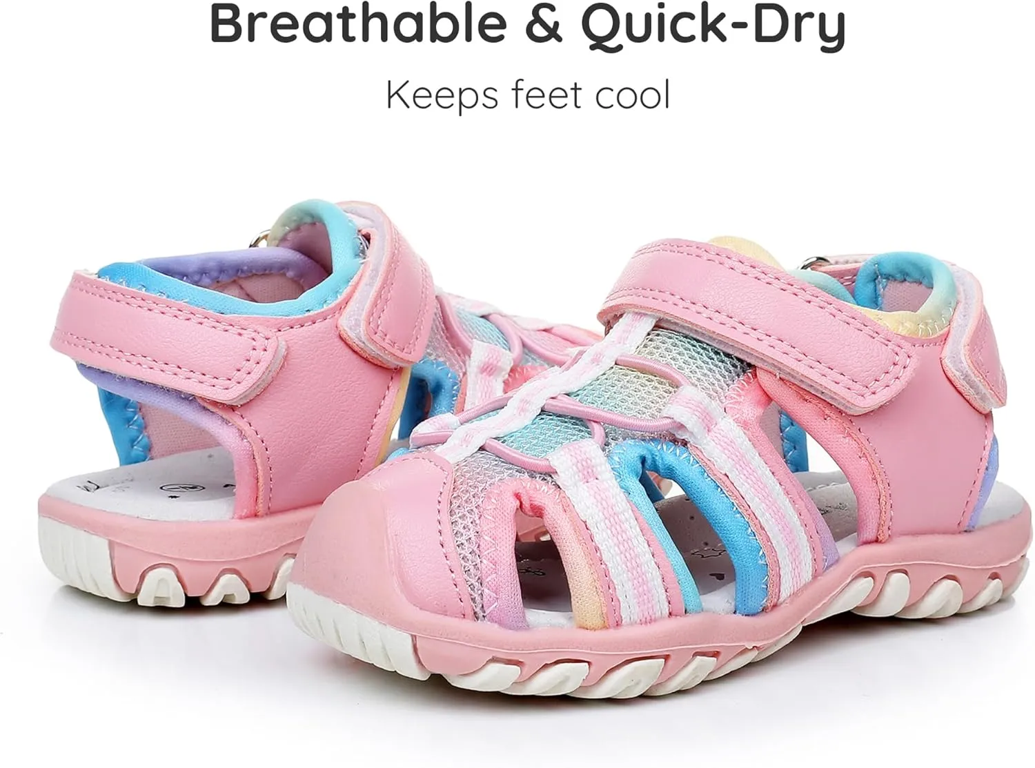 Apakowa Kid's Boy's Girl's Soft Sole Close Toe Sport Beach Sandals (Toddler/Little Kid)