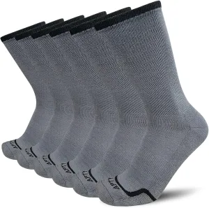 APTYID Men's Moisture Wicking Cushioned Crew Work Boot Socks (4-6 Pairs)