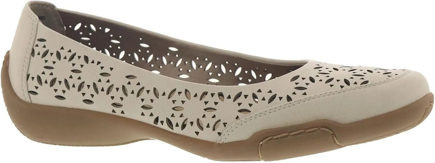 ARRAY Women's Jordan Cutout Comfort Flat with Rubber Sole