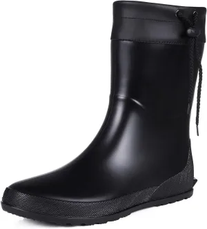 Asgard Packable Tall Rain Boots for Women Waterproof Rubber Garden Boots Ultra Lightweight Flat Mud Boots- NOT FOR WIDE CALF