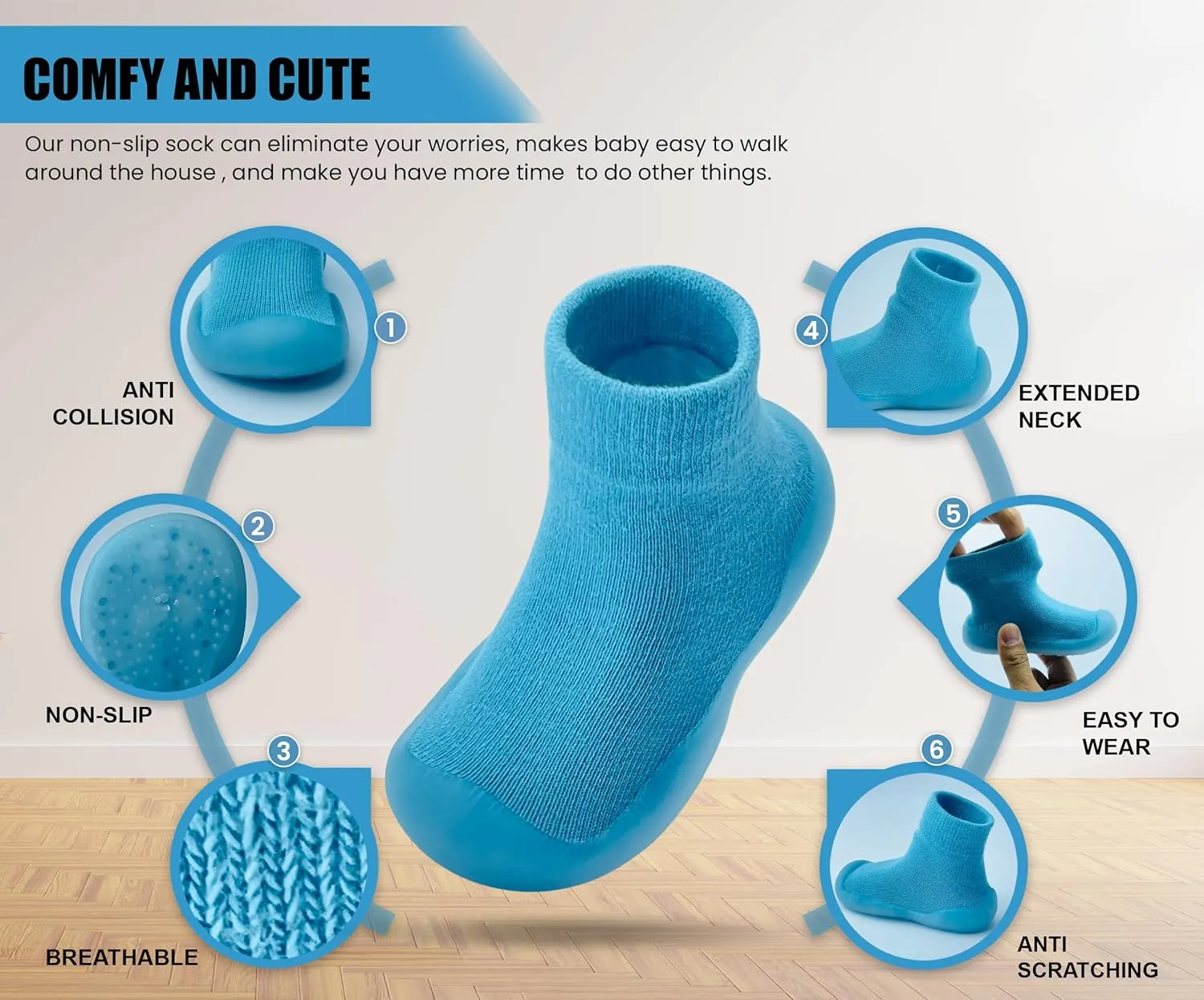Baby Shoes Boys Girls First Walking Shoes Non Slip Soft Sole Sneakers Toddler Infant Babygirl Sock Shoes