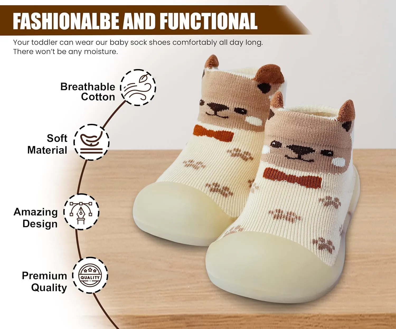 Baby Sock Shoes Boys Girls First Walking Shoes Non-Slip Slippers Soft Sole Sneakers Toddler Infant Babygirl