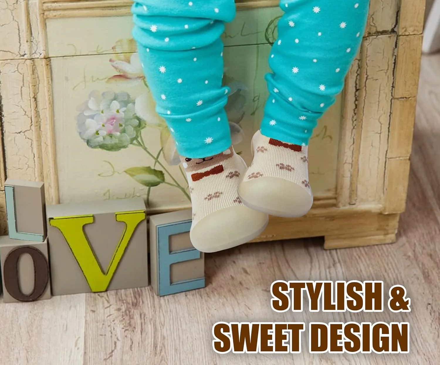 Baby Sock Shoes Boys Girls First Walking Shoes Non-Slip Slippers Soft Sole Sneakers Toddler Infant Babygirl