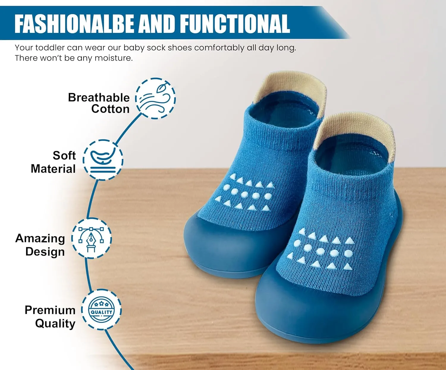 Baby Sock Shoes Boys Girls First Walking Shoes Non-Slip Slippers Soft Sole Sneakers Toddler Infant Babygirl