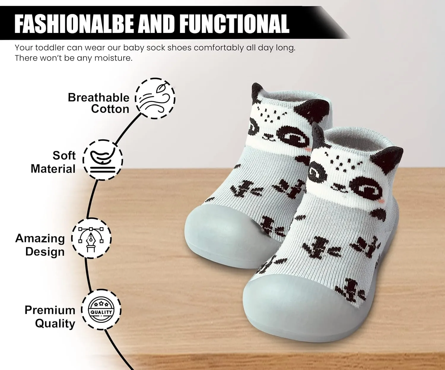 Baby Sock Shoes Boys Girls First Walking Shoes Non-Slip Slippers Soft Sole Sneakers Toddler Infant Babygirl