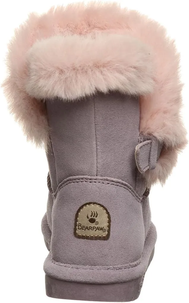 BEARPAW Betsey Youth Multiple Colors | Youth's Boot Classic Suede | Kid's Slip On Boot | Comfortable Winter Boot