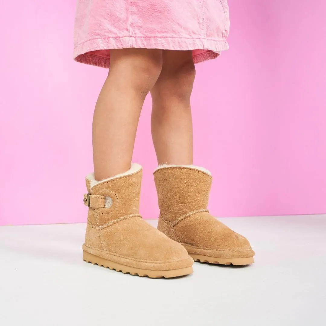 BEARPAW Isabelle Toddler | Toddler's Boot Classic Suede | Kid's Pull On Boot | Comfortable Winter Boot | Multiple Colors & Sizes