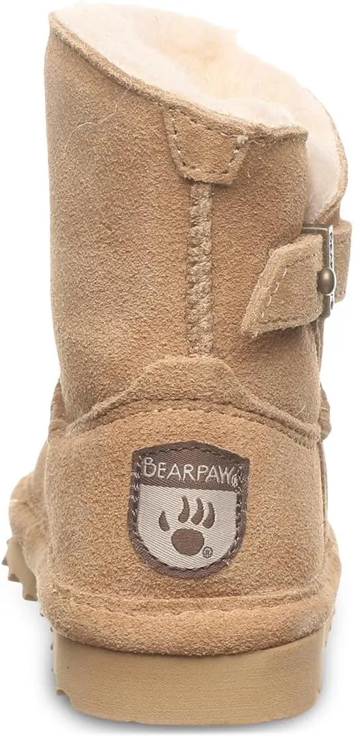 BEARPAW Isabelle Toddler | Toddler's Boot Classic Suede | Kid's Pull On Boot | Comfortable Winter Boot | Multiple Colors & Sizes