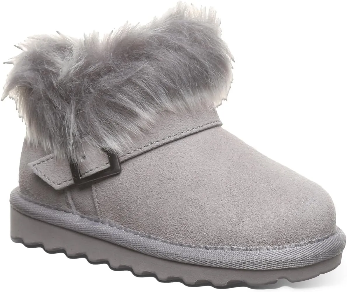 BEARPAW Jasmine Toddler | Toddler's Boot Classic Suede | Kid's Slip On Boot | Comfortable Winter Boot