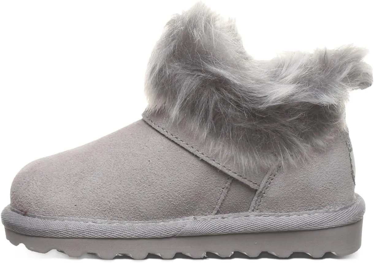 BEARPAW Jasmine Toddler | Toddler's Boot Classic Suede | Kid's Slip On Boot | Comfortable Winter Boot