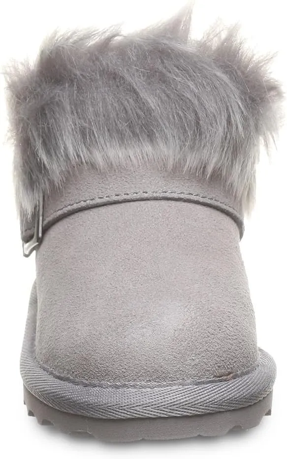 BEARPAW Jasmine Toddler | Toddler's Boot Classic Suede | Kid's Slip On Boot | Comfortable Winter Boot