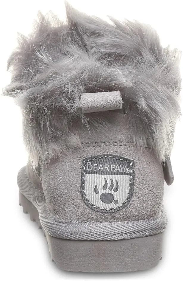 BEARPAW Jasmine Toddler | Toddler's Boot Classic Suede | Kid's Slip On Boot | Comfortable Winter Boot