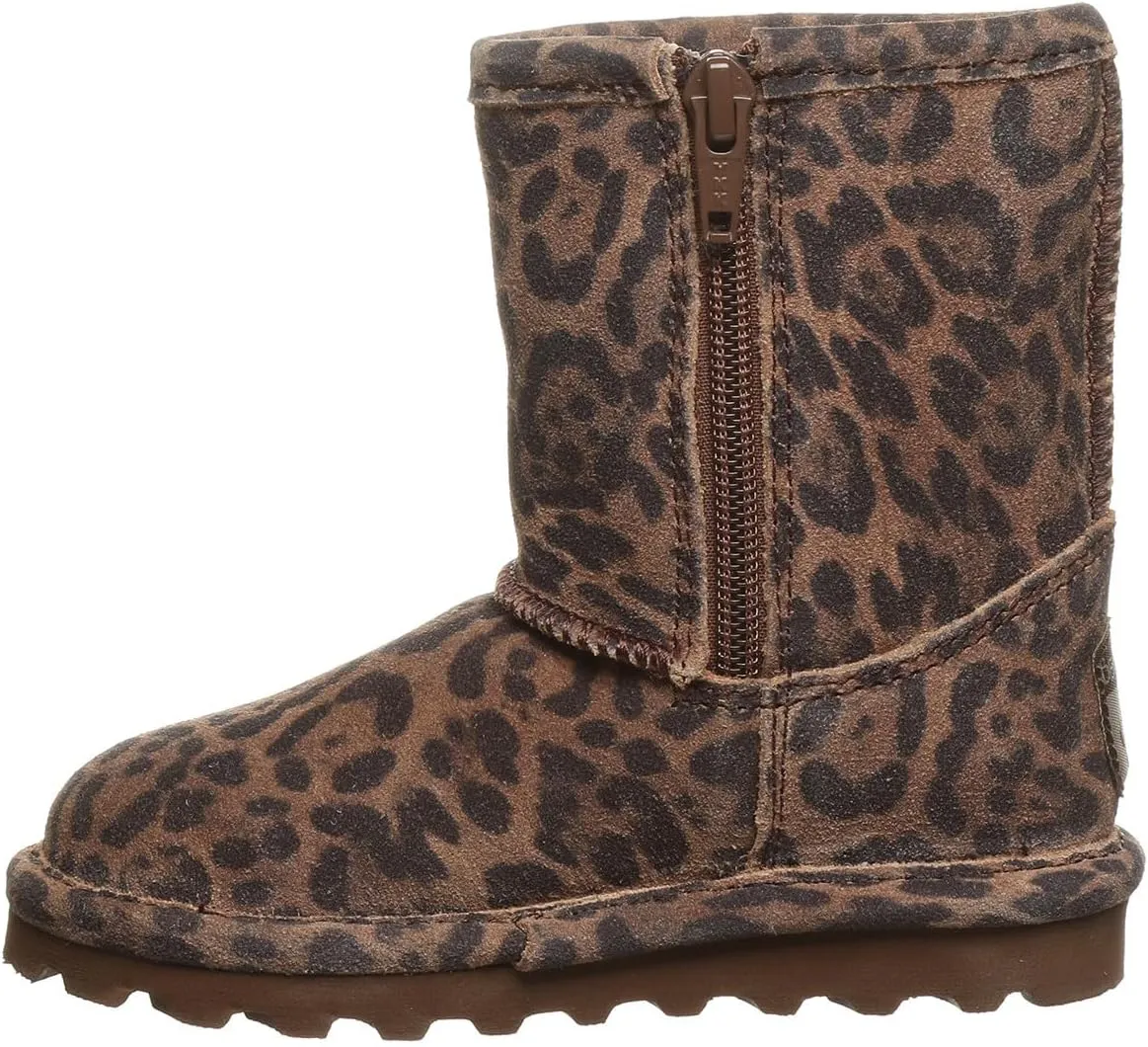 BEARPAW Toddler Elle Exotic Multiple Colors | Toddler's Boot Classic Suede with Zipper | Kid's Slip On Boot | Comfortable Winter Boot