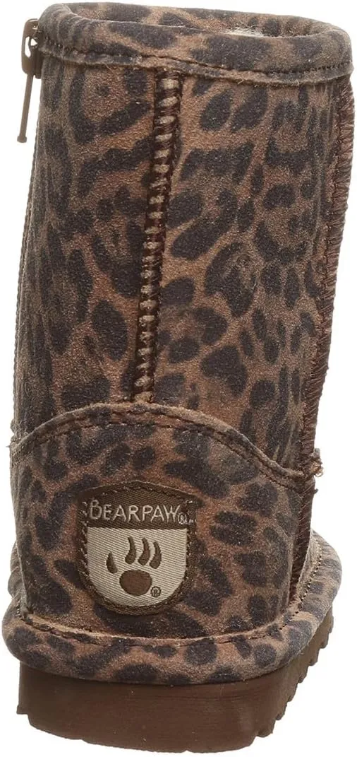 BEARPAW Toddler Elle Exotic Multiple Colors | Toddler's Boot Classic Suede with Zipper | Kid's Slip On Boot | Comfortable Winter Boot
