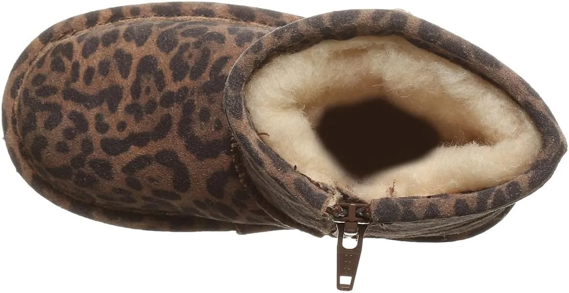 BEARPAW Toddler Elle Exotic Multiple Colors | Toddler's Boot Classic Suede with Zipper | Kid's Slip On Boot | Comfortable Winter Boot