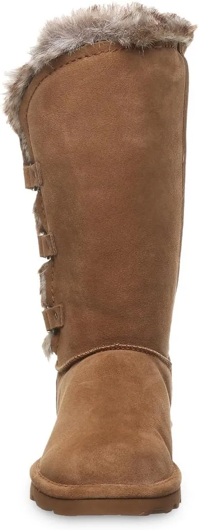 BEARPAW Women's Emery Classic Suede Slip on Winter Boot Snow