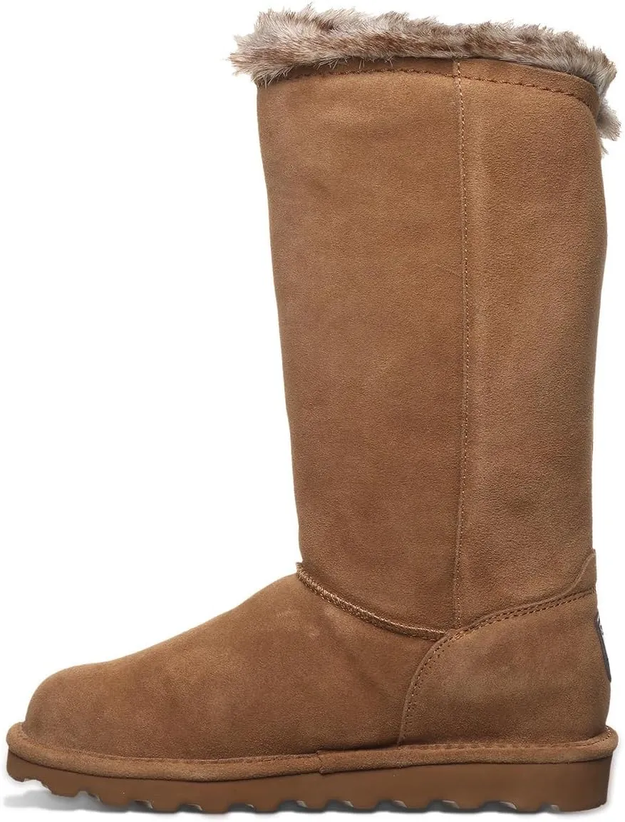BEARPAW Women's Emery Classic Suede Slip on Winter Boot Snow