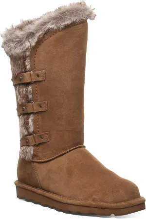 BEARPAW Women's Emery Classic Suede Slip on Winter Boot Snow