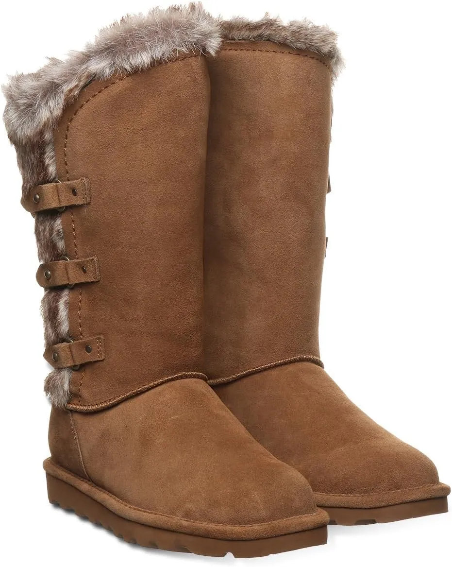 BEARPAW Women's Emery Classic Suede Slip on Winter Boot Snow