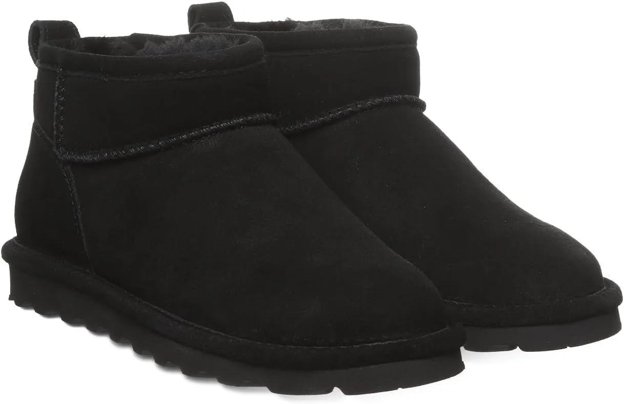 BEARPAW Women's Shorty Wide Multiple Colors | Women's Ankle Boot | Women's Slip On Boot | Comfortable Winter Boot