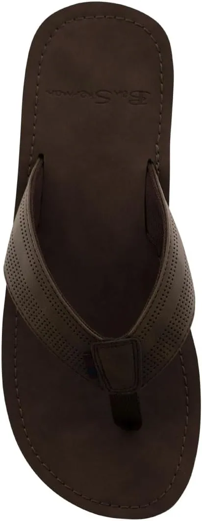Ben Sherman Mens Newbridge Logo Flip Flops Casual Sandals Casual - Brown