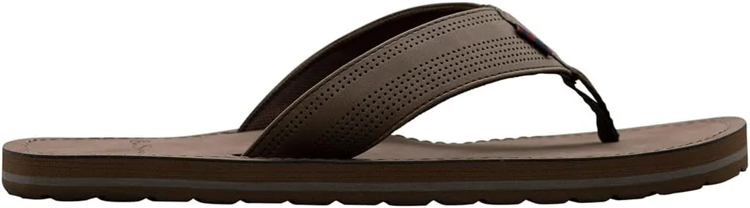 Ben Sherman Mens Newbridge Logo Flip Flops Casual Sandals Casual - Brown