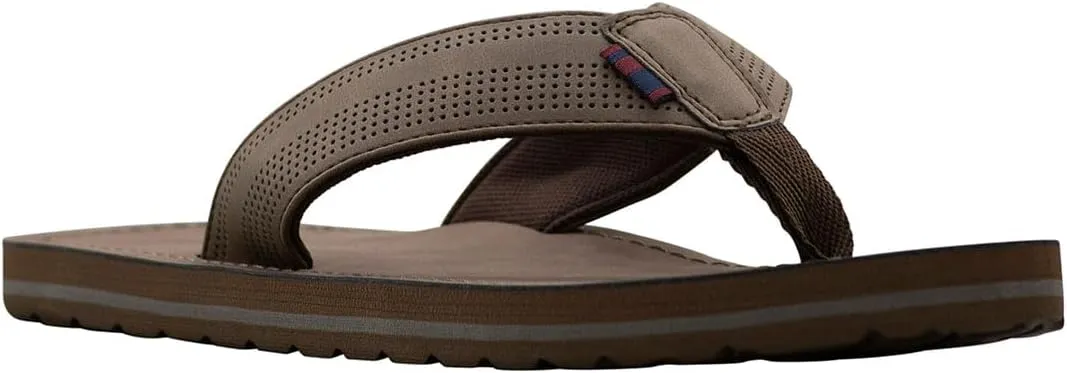Ben Sherman Mens Newbridge Logo Flip Flops Casual Sandals Casual - Brown