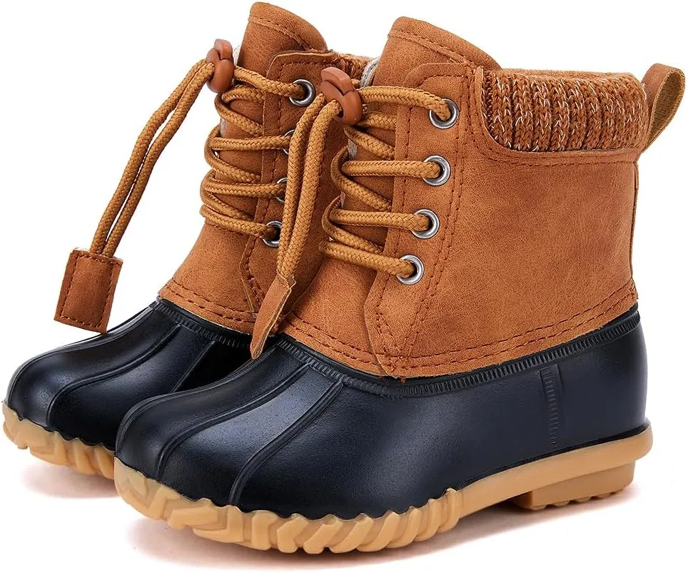 BMCiTYBM Kids Snow Boots Boys Girls Toddler Winter Waterproof Shoes Cold Weather Outdoor Lightweight (Toddler/Little Kids/Big Kids)