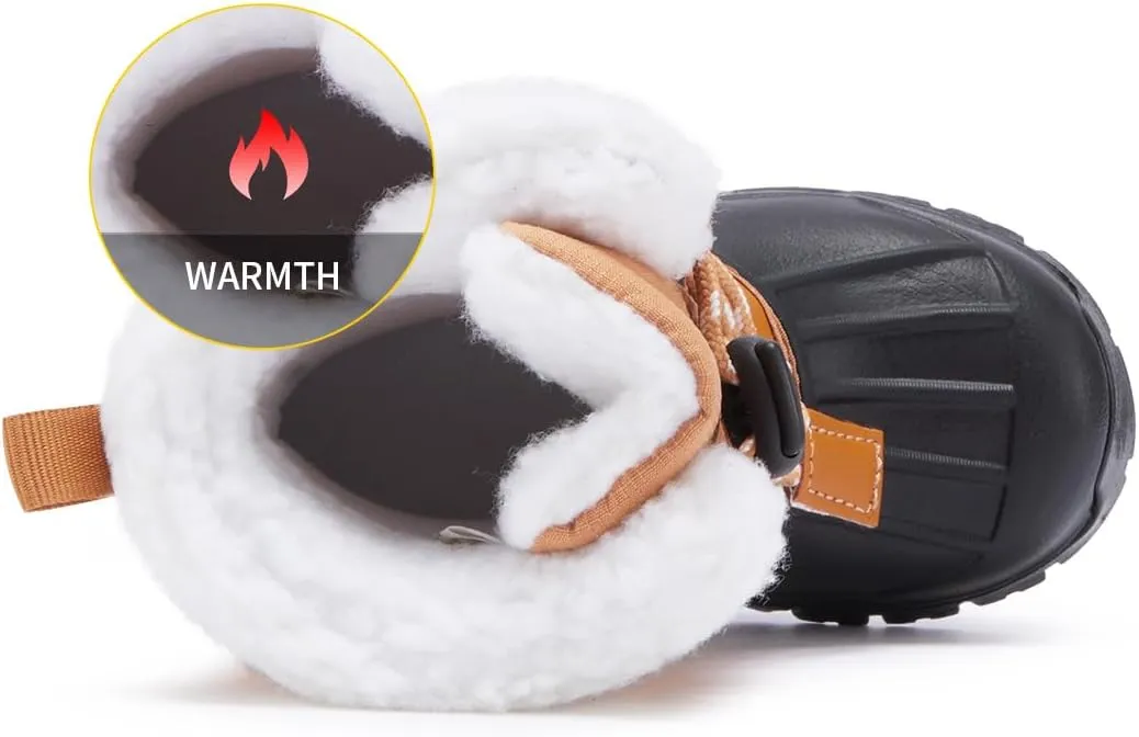 BMCiTYBM Kids Snow Boots Boys Girls Toddler Winter Waterproof Shoes Cold Weather Outdoor Lightweight (Toddler/Little Kids/Big Kids)