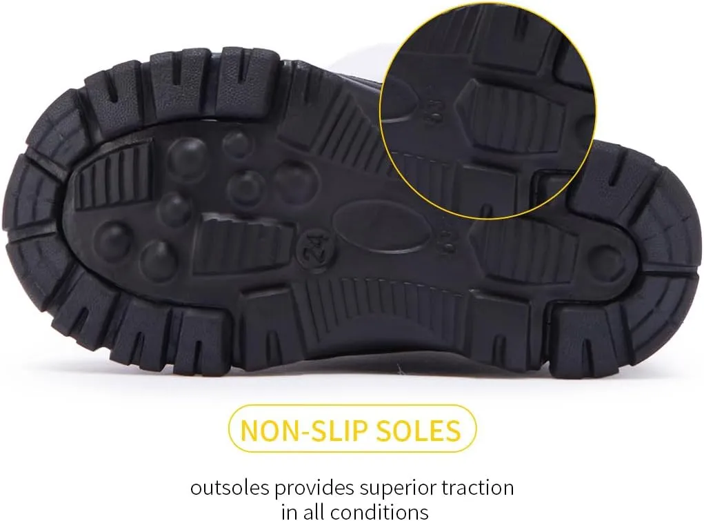BMCiTYBM Kids Snow Boots Boys Girls Toddler Winter Waterproof Shoes Cold Weather Outdoor Lightweight (Toddler/Little Kids/Big Kids)
