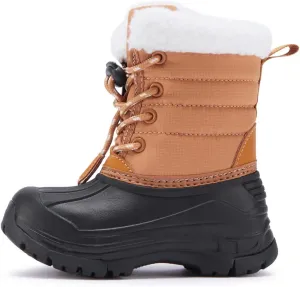 BMCiTYBM Kids Snow Boots Boys Girls Toddler Winter Waterproof Shoes Cold Weather Outdoor Lightweight (Toddler/Little Kids/Big Kids)