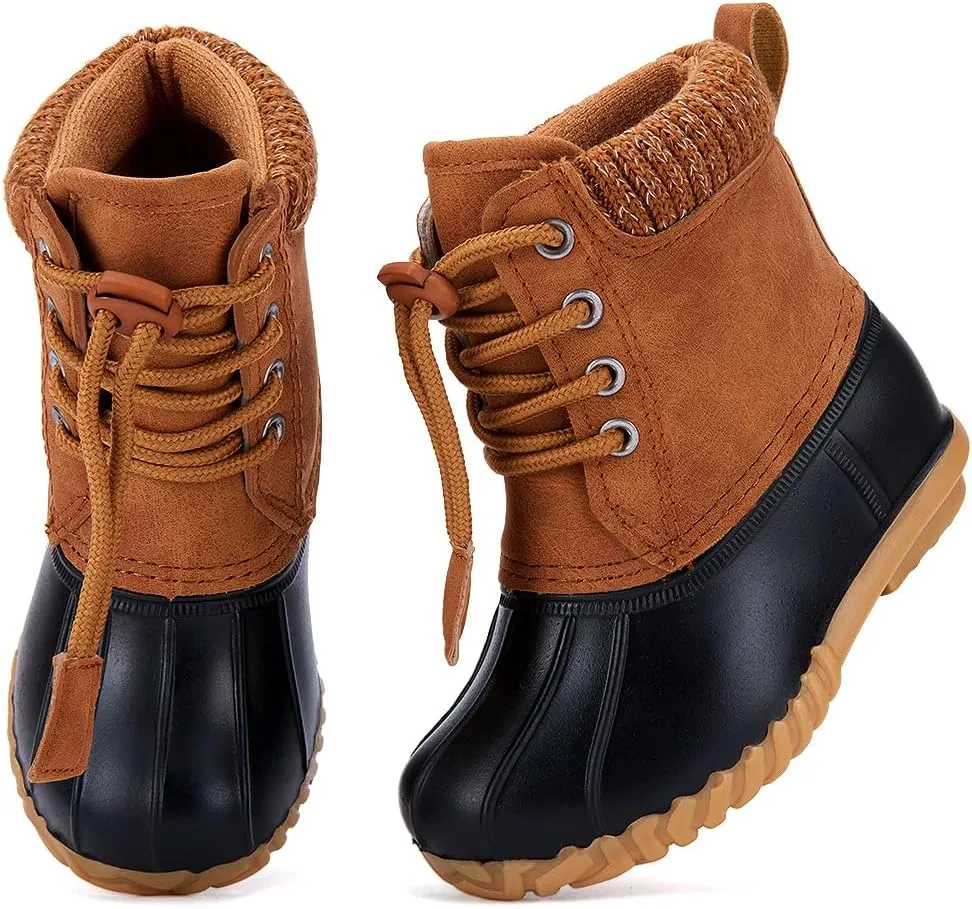 BMCiTYBM Kids Snow Boots Boys Girls Toddler Winter Waterproof Shoes Cold Weather Outdoor Lightweight (Toddler/Little Kids/Big Kids)