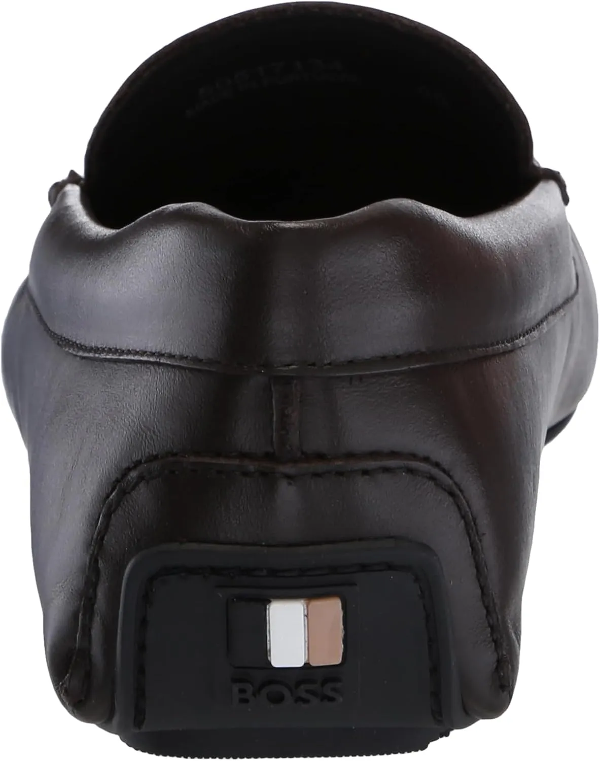 BOSS Men's Smooth Leather Slip on Drivers Loafer