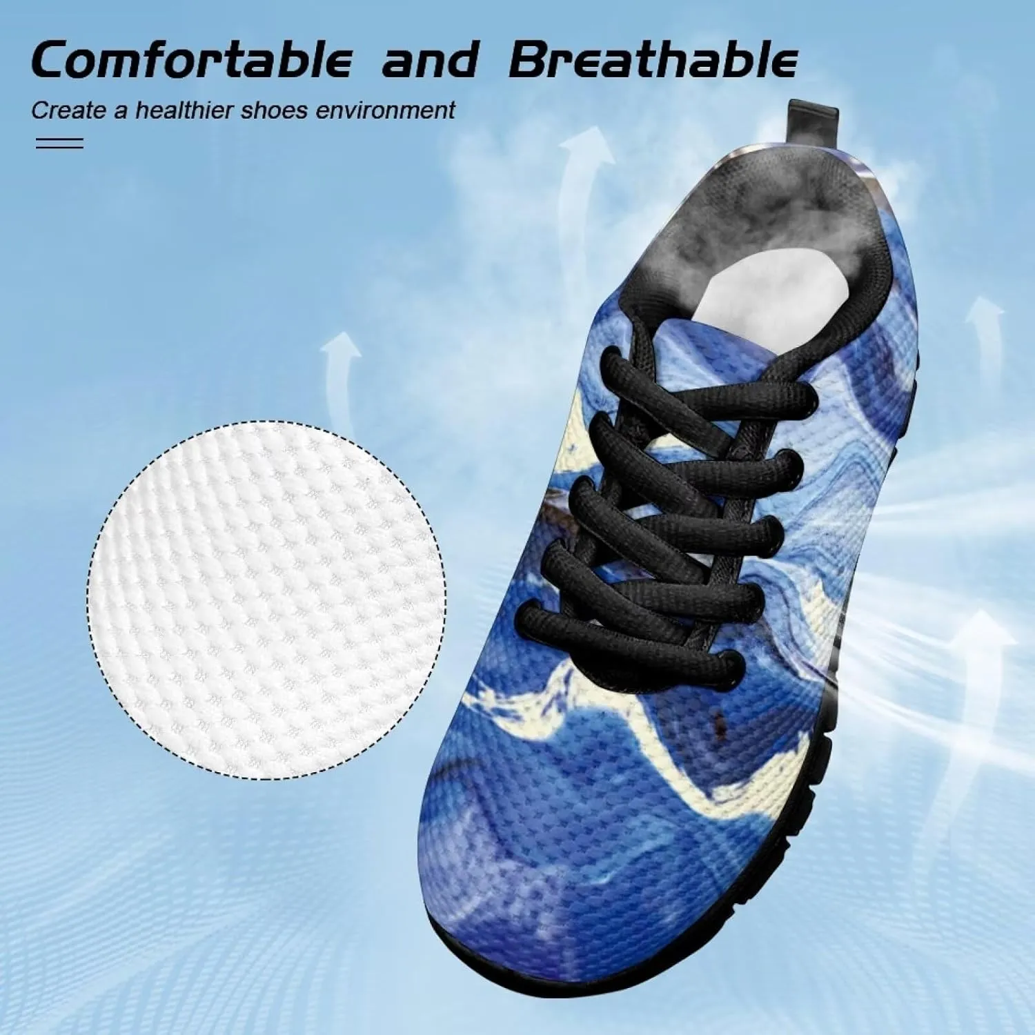 Boys Girls Shoes Non Slip Athletic Running Walking Kid Lightweight Lace Up Sneaker Breathable Mesh Upper Sport Shoe