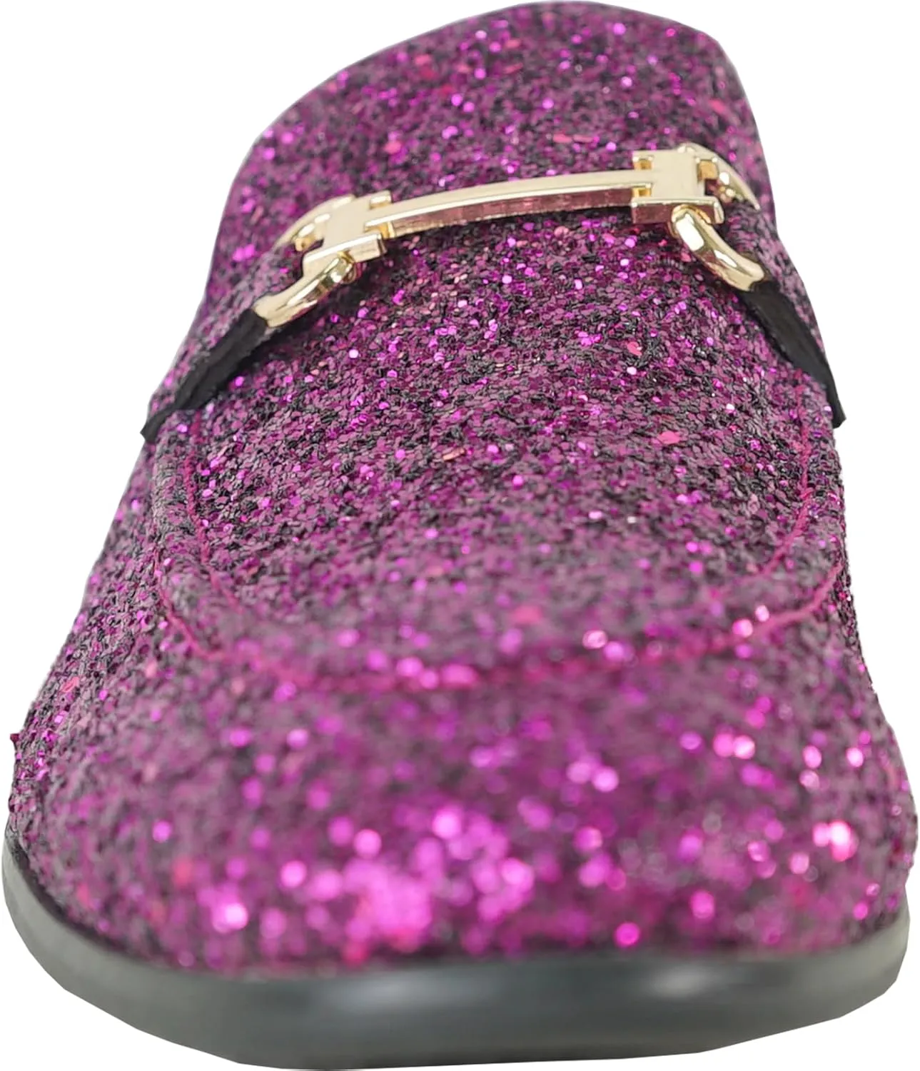 bravo! Men Dress Shoe Prom Slip-on Loafer Lace-up Oxford Cap Toe Metallic Glitter for Wedding Prom Black Blue Green Gold Pink Pewter Purple Silver Red