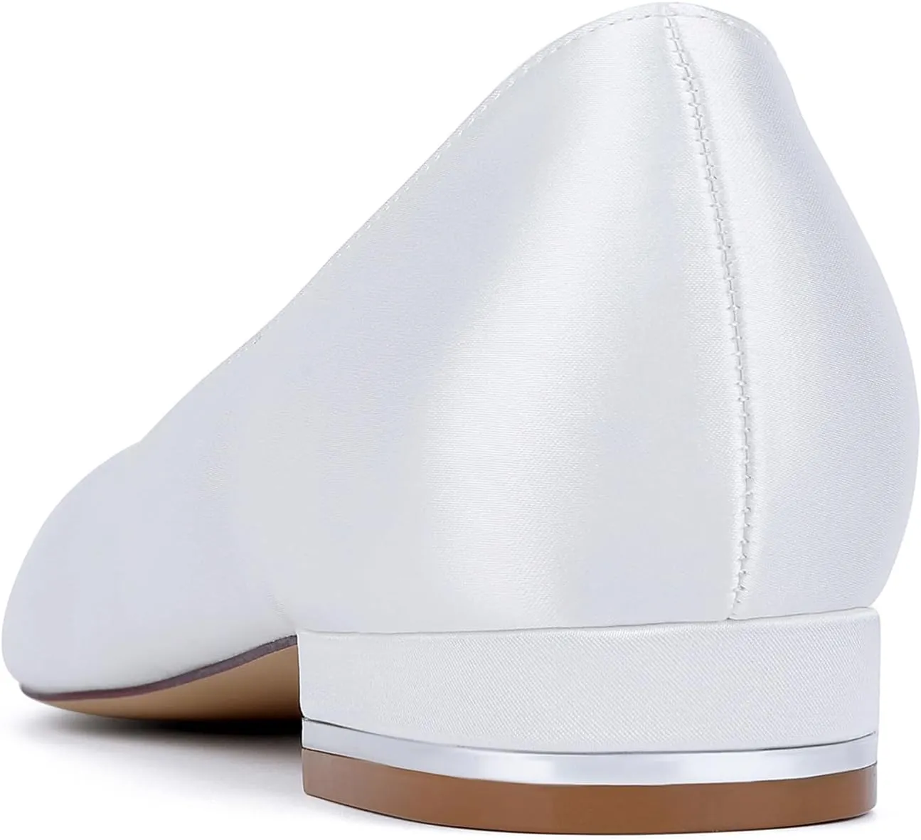 Bridal Women Wedding Shoes 2.5CM Ballet Flats Slip-On Pointed Toe Sandals for Comfortable Closed Toe Dress Shoes Casual Prom Party