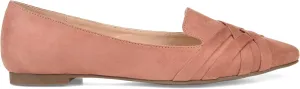 Brinley Co. Womens Pointed Toe Flat Blush, 10 Regular US